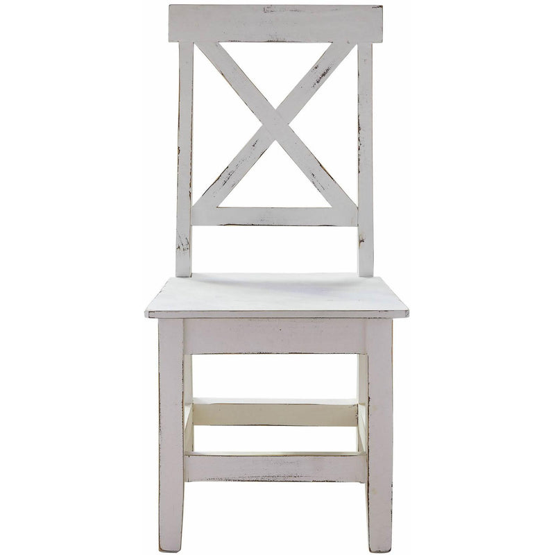  Elements International Britton Wooden Side Chair Set in White IMAGE 3