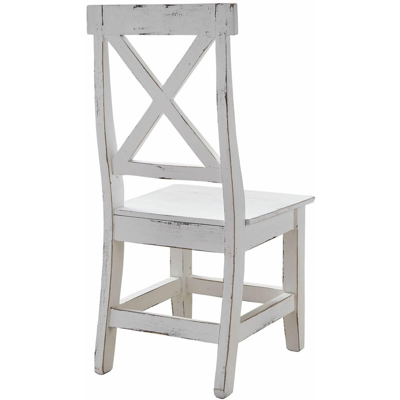  Elements International Britton Wooden Side Chair Set in White IMAGE 4