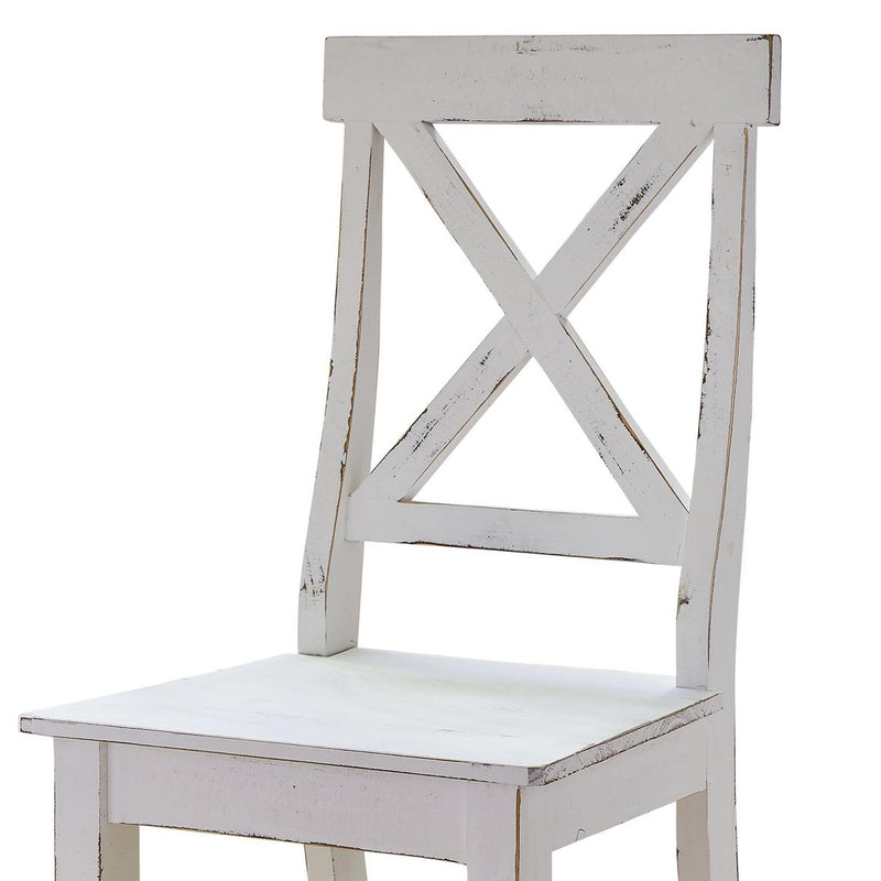  Elements International Britton Wooden Side Chair Set in White IMAGE 5