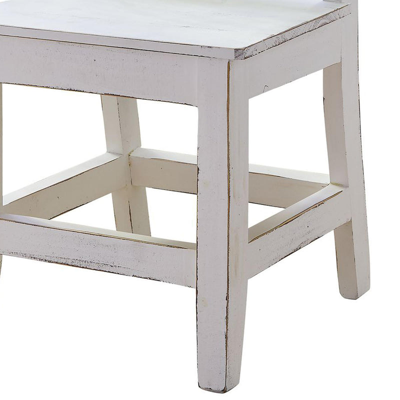  Elements International Britton Wooden Side Chair Set in White IMAGE 6