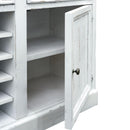  Elements International West Buffet with Two Doors & Wine Grid in Distressed White IMAGE 5