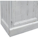  Elements International West Buffet with Two Doors & Wine Grid in Distressed White IMAGE 8