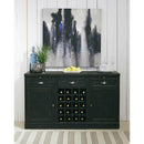 Elements International West Buffet with Two Doors & Wine Grid in Distressed Black IMAGE 11