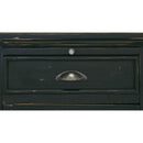  Elements International West Buffet with Two Doors & Wine Grid in Distressed Black IMAGE 5