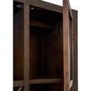  Elements International Industrial Chocolate / Brown finish Tall Curio IMAGE 6