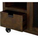  Elements International Industrial Chocolate / Brown finish Tall Curio IMAGE 9