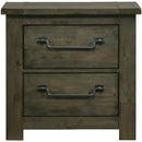  Elements International Maverick Nightstand w/USB Grey IMAGE 2