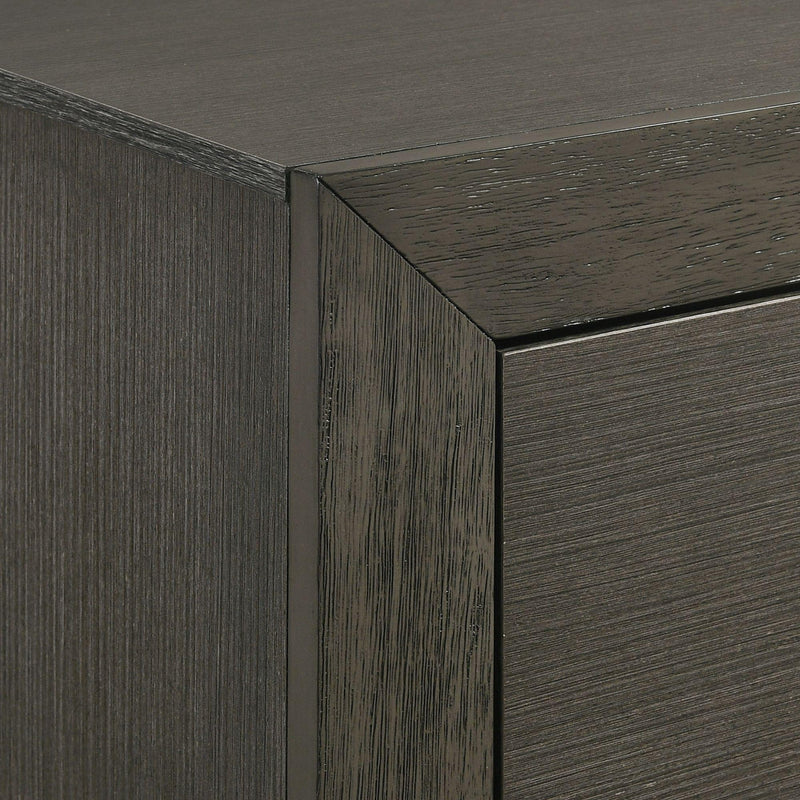  Elements International Malika Nightstand w/USB Grey IMAGE 4