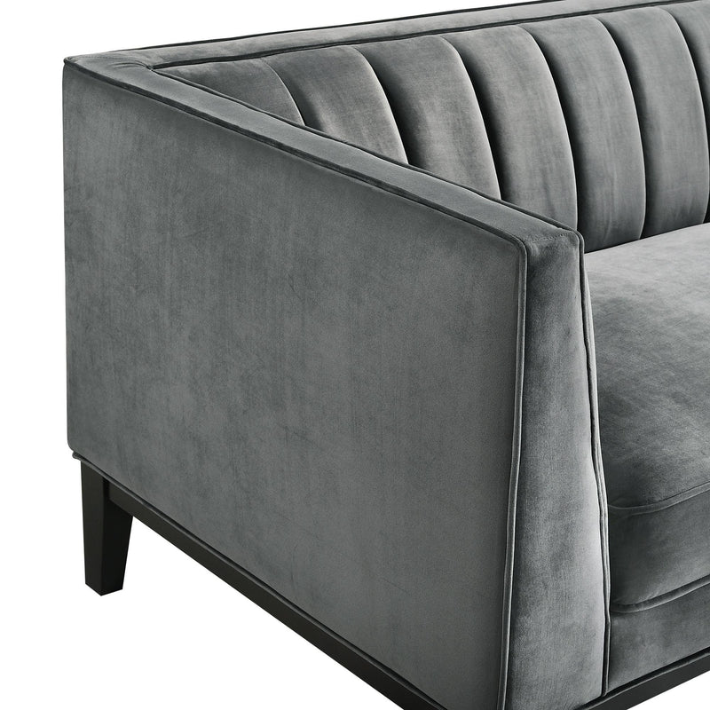  Elements International Calais Chair In Marine Light Grey IMAGE 5