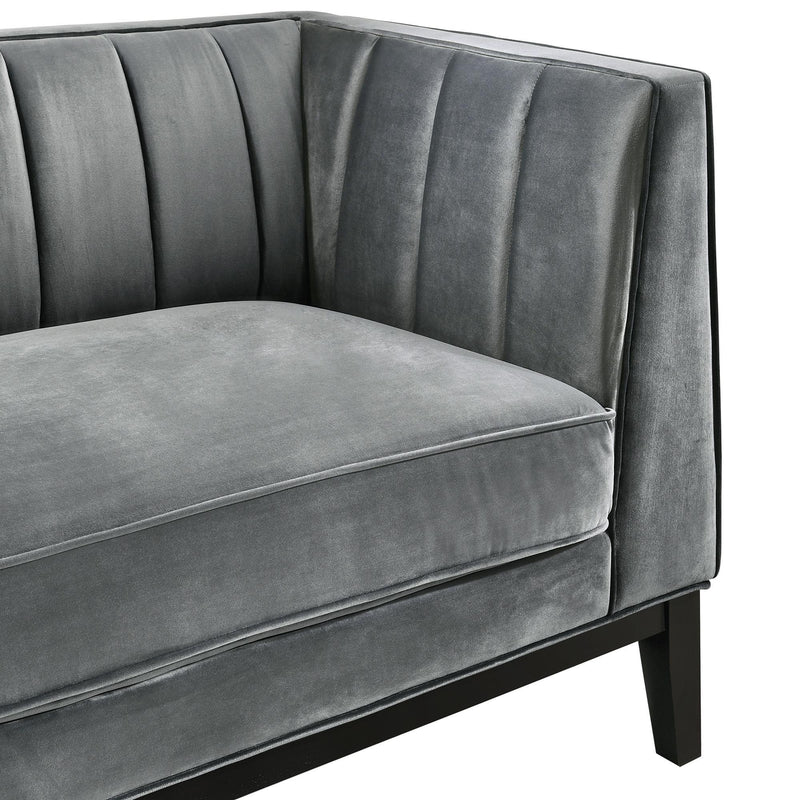  Elements International Calais Chair In Marine Light Grey IMAGE 6