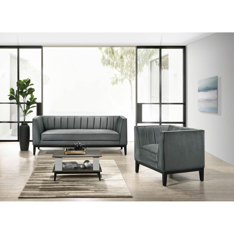  Elements International Calais Chair In Marine Light Grey IMAGE 8