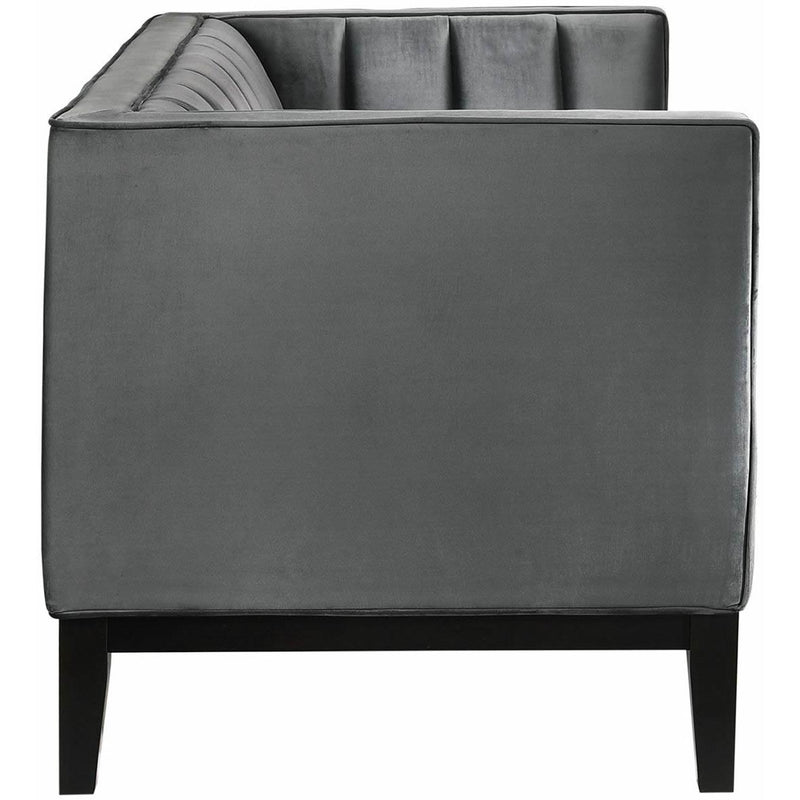  Elements International Calais Loveseat in Marine Light Grey IMAGE 3