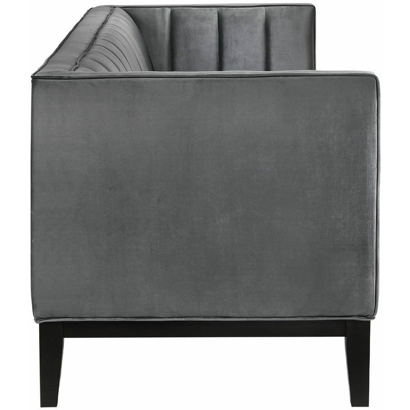  Elements International Calais Sofa In Marine Light Grey IMAGE 3