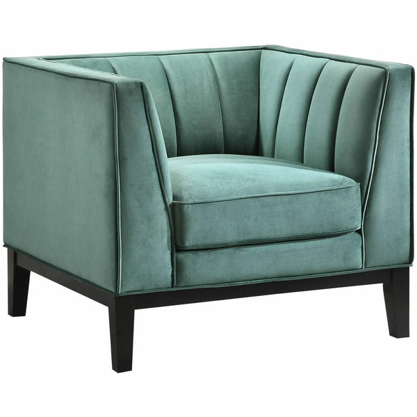  Elements International Calais Chair In Marine Green IMAGE 1