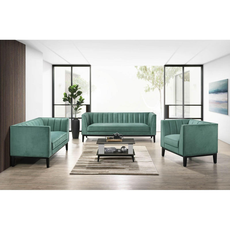  Elements International Calais Chair In Marine Green IMAGE 8