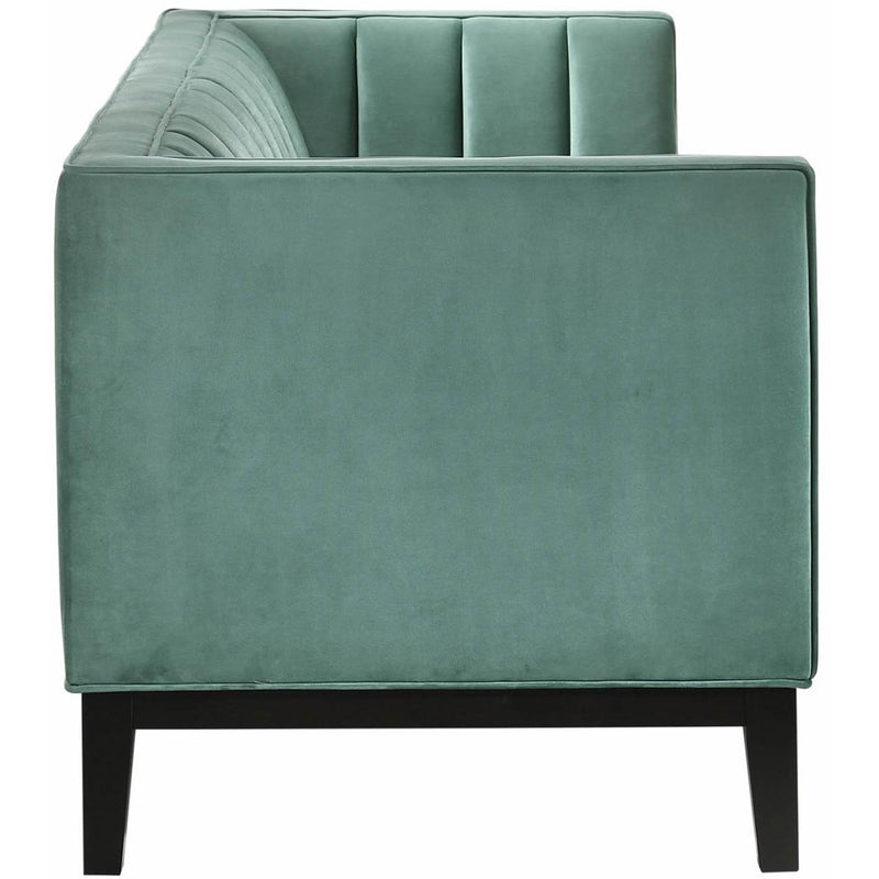  Elements International Calais Sofa In Marine Green IMAGE 3