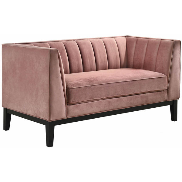  Elements International Calais Loveseat In Marine Rose IMAGE 1