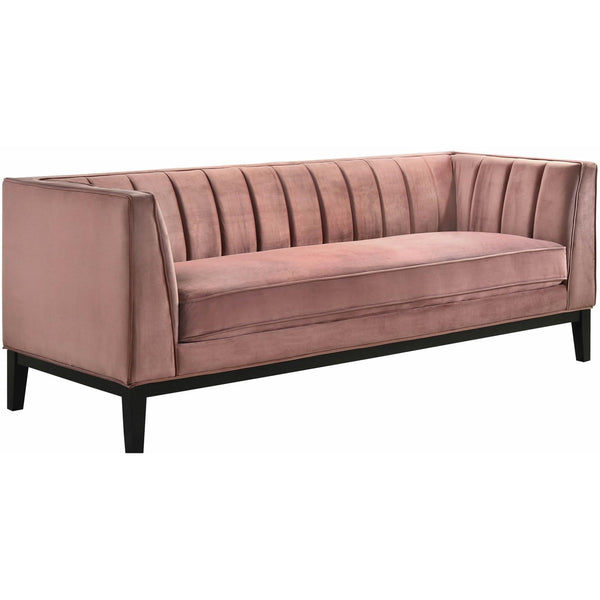  Elements International Calais Sofa In Marine Rose IMAGE 1
