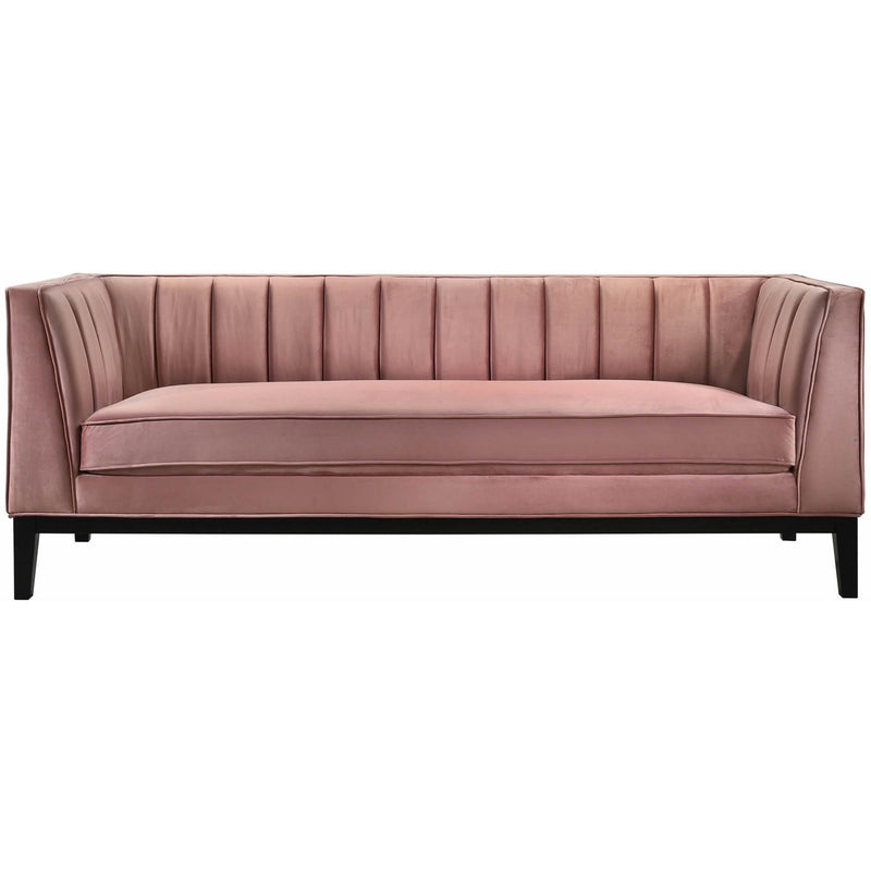  Elements International Calais Sofa In Marine Rose IMAGE 2