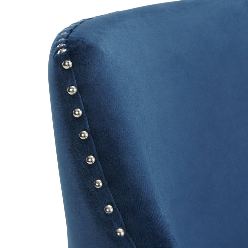  Elements International Dinah 1539B Chair In Broadway Navy IMAGE 4