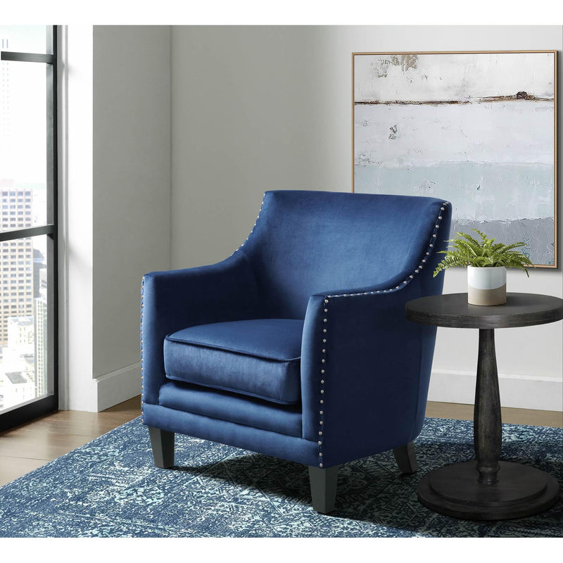  Elements International Dinah 1539B Chair In Broadway Navy IMAGE 7