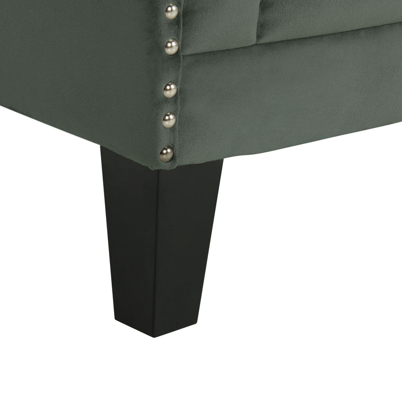  Elements International Dinah 1539B Chair In Broadway Gun Metal IMAGE 6