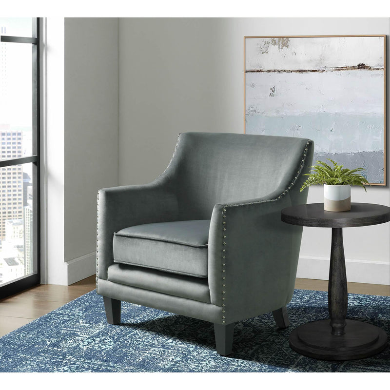  Elements International Dinah 1539B Chair In Broadway Gun Metal IMAGE 7