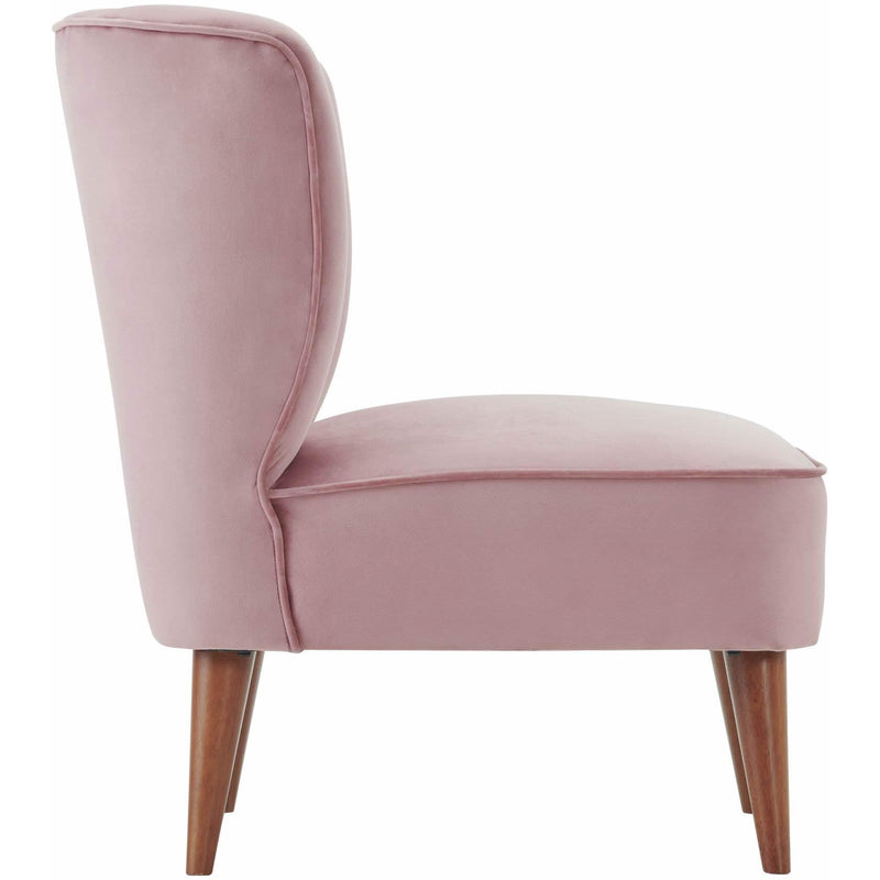 Elements International Joss Chair 1 w/Walnut Wood Legs Broadway Blush IMAGE 3