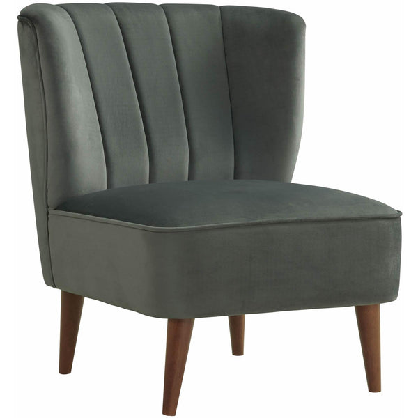  Elements International Joss Chair 1 w/Walnut Wood Legs Broadway Gun Metal IMAGE 1