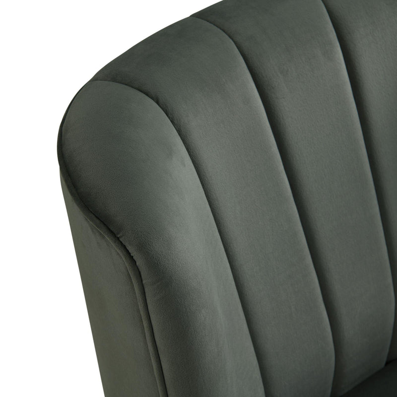  Elements International Joss Chair 1 w/Walnut Wood Legs Broadway Gun Metal IMAGE 4
