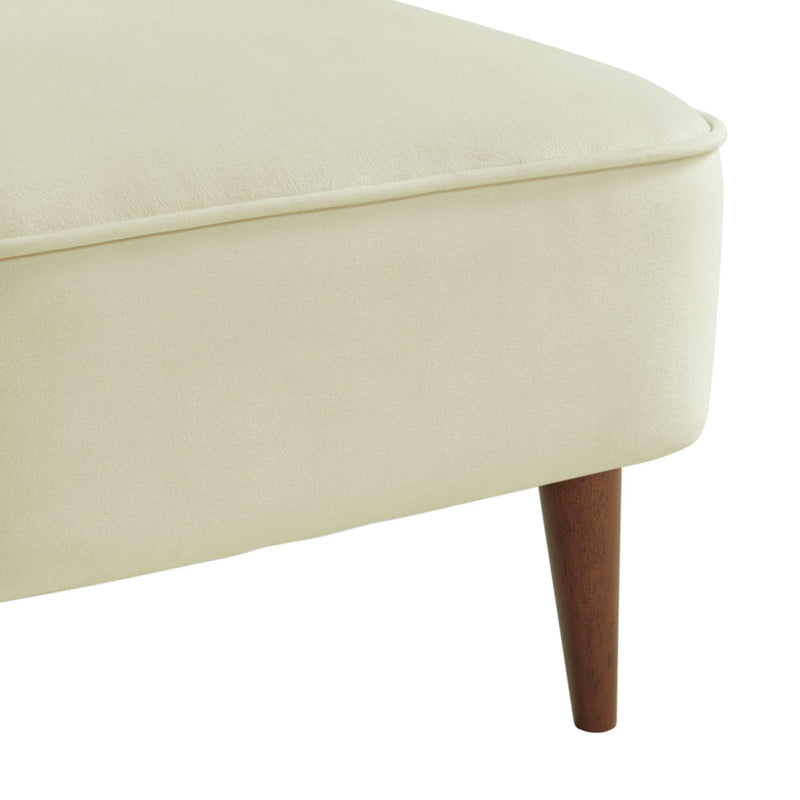  Elements International Joss Chair 1 w/Walnut Wood Legs Broadway Cream IMAGE 6