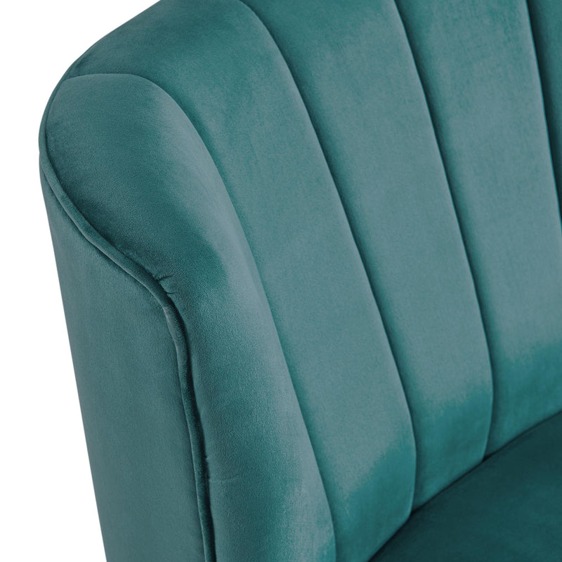  Elements International Joss Chair 1 w/Walnut Wood Legs Broadway Marine Blue IMAGE 4