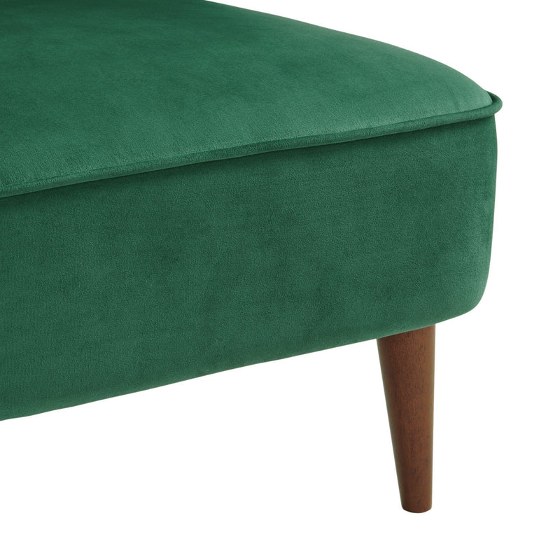  Elements International Joss Chair 1 w/Walnut Wood Legs Broadway Emerald IMAGE 6