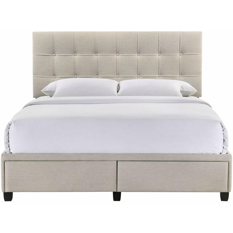  Elements International Hacienda Queen Storage Bed W/Tacoma Oak White CM 001 IMAGE 3