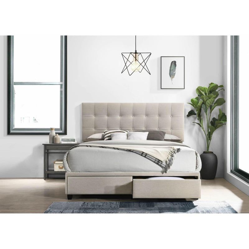  Elements International Hacienda Queen Storage Bed W/Tacoma Oak White CM 001 IMAGE 8