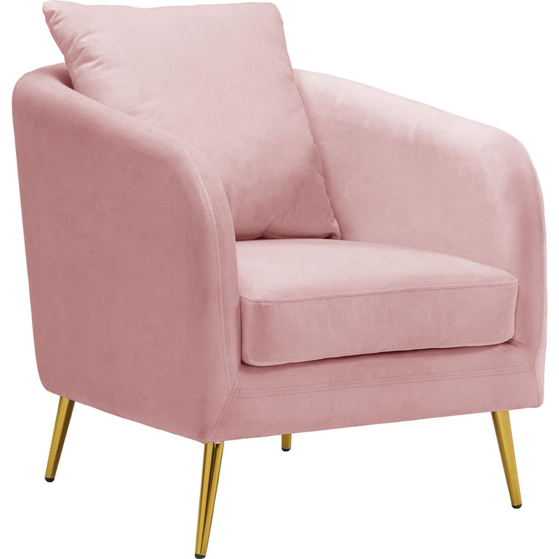  Elements International Joss 2 Accent Chair with Gold Legs in Blush IMAGE 1