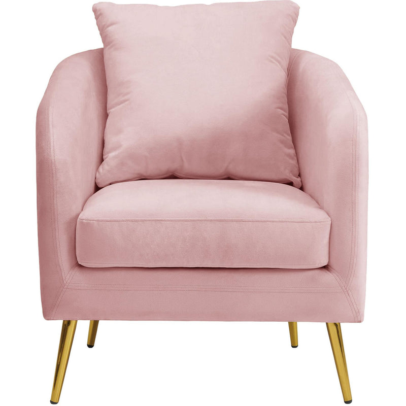  Elements International Joss 2 Accent Chair with Gold Legs in Blush IMAGE 2