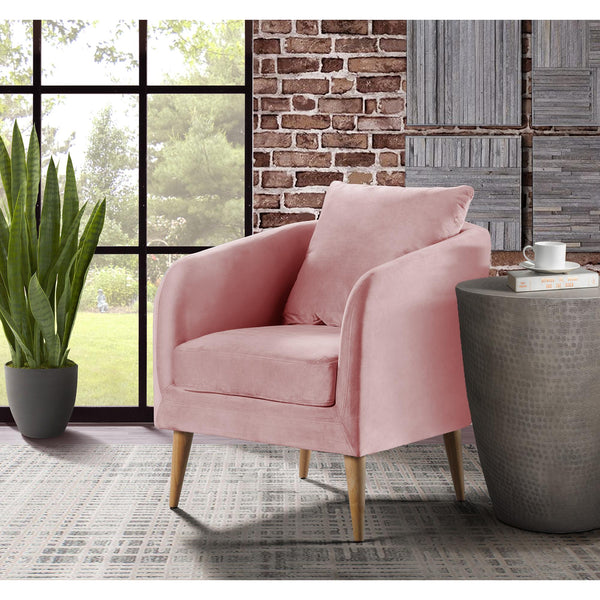  Elements International Joss Chair 2 w/Natural Wood Legs Broadway Blush IMAGE 1