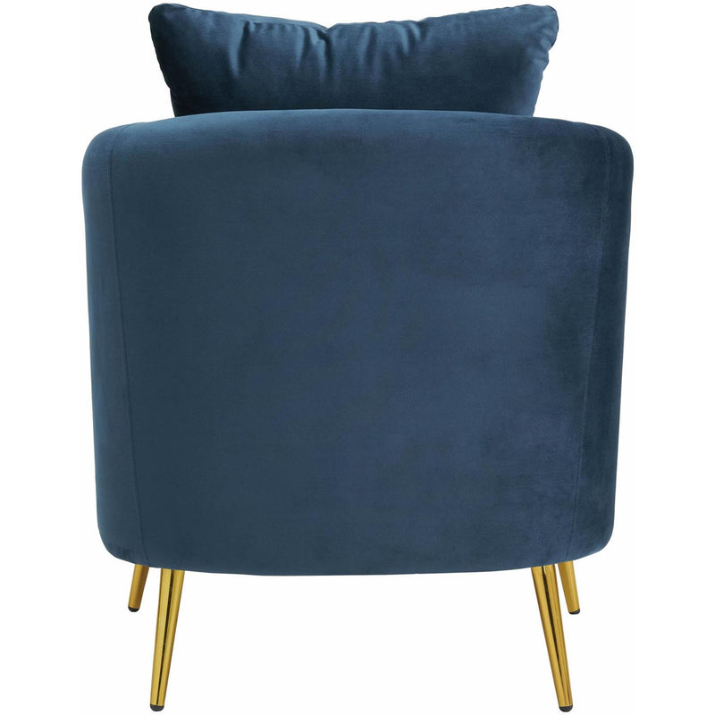  Elements International Joss Chair 2 w/Metal Gold Legs Broadway Navy IMAGE 3