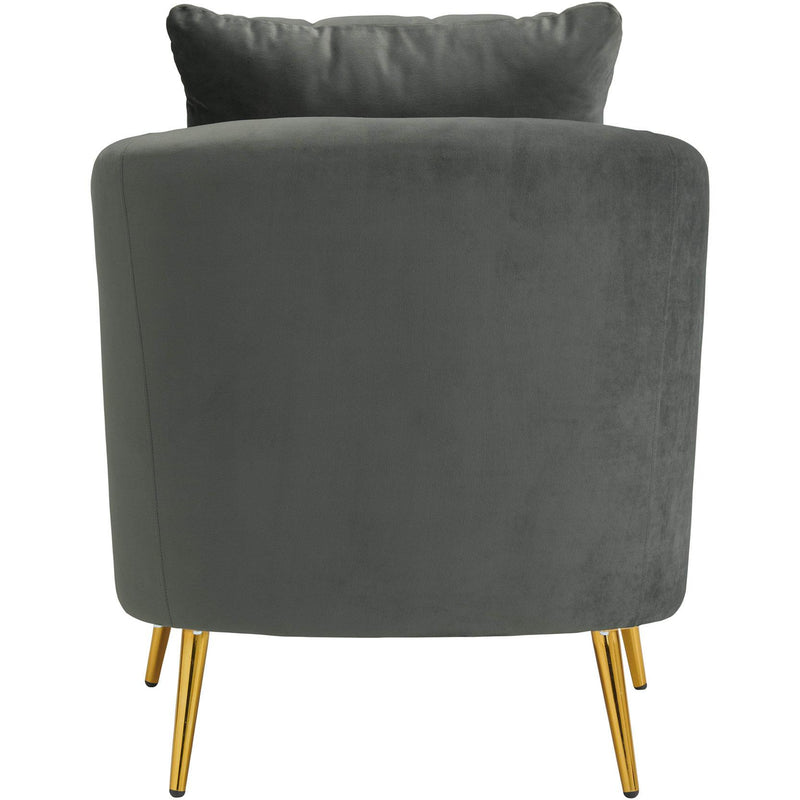  Elements International Joss Chair 2 w/Metal Gold Legs Broadway Gun Metal IMAGE 3