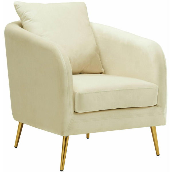  Elements International Joss Chair 2 w/Metal Gold Legs Broadway Cream IMAGE 1