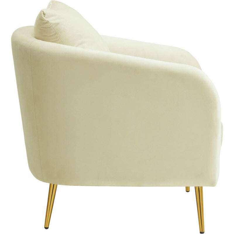  Elements International Joss Chair 2 w/Metal Gold Legs Broadway Cream IMAGE 3