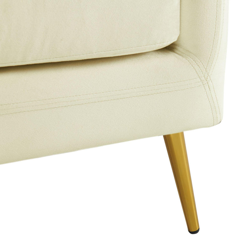  Elements International Joss Chair 2 w/Metal Gold Legs Broadway Cream IMAGE 7
