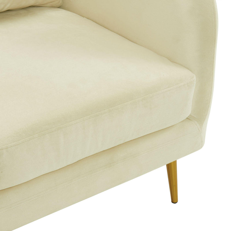  Elements International Joss Chair 2 w/Metal Gold Legs Broadway Cream IMAGE 8