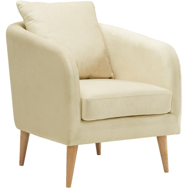  Elements International Joss Chair 2 w/Natural Wood Legs Broadway Cream IMAGE 1