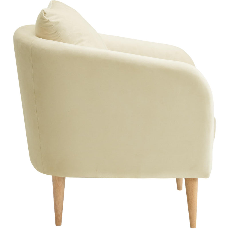  Elements International Joss Chair 2 w/Natural Wood Legs Broadway Cream IMAGE 3