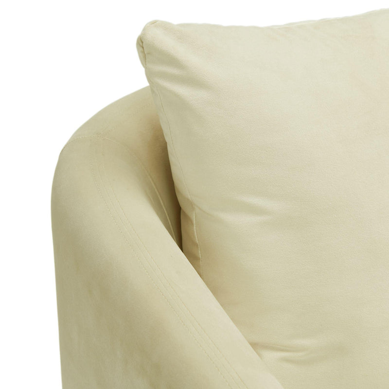  Elements International Joss Chair 2 w/Natural Wood Legs Broadway Cream IMAGE 5