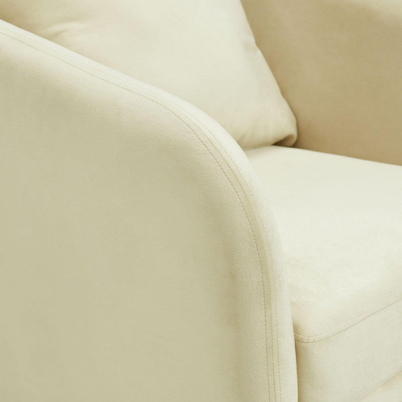  Elements International Joss Chair 2 w/Natural Wood Legs Broadway Cream IMAGE 6