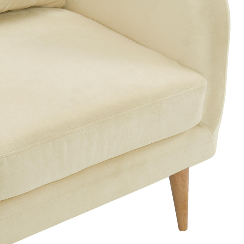  Elements International Joss Chair 2 w/Natural Wood Legs Broadway Cream IMAGE 8