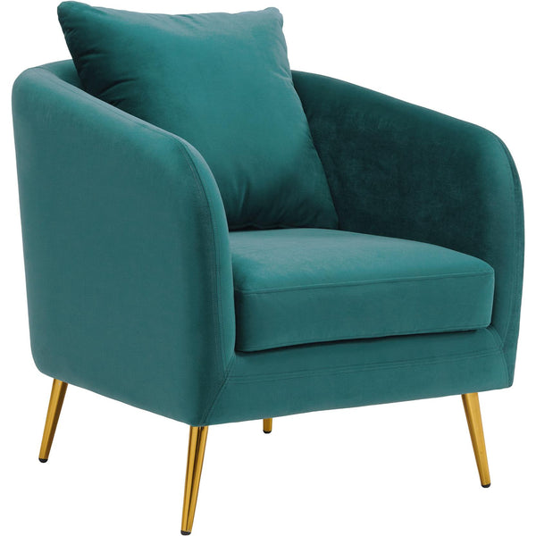  Elements International Joss Chair 2 w/Metal Gold Legs Broadway Marine Blue IMAGE 1